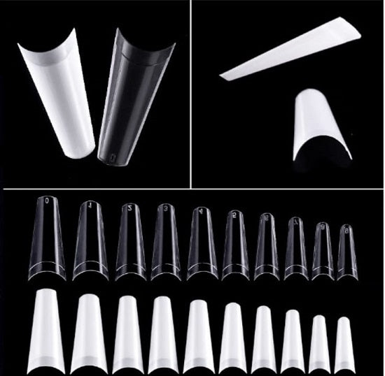 Pre-Cut Coffin Tips 100pcs