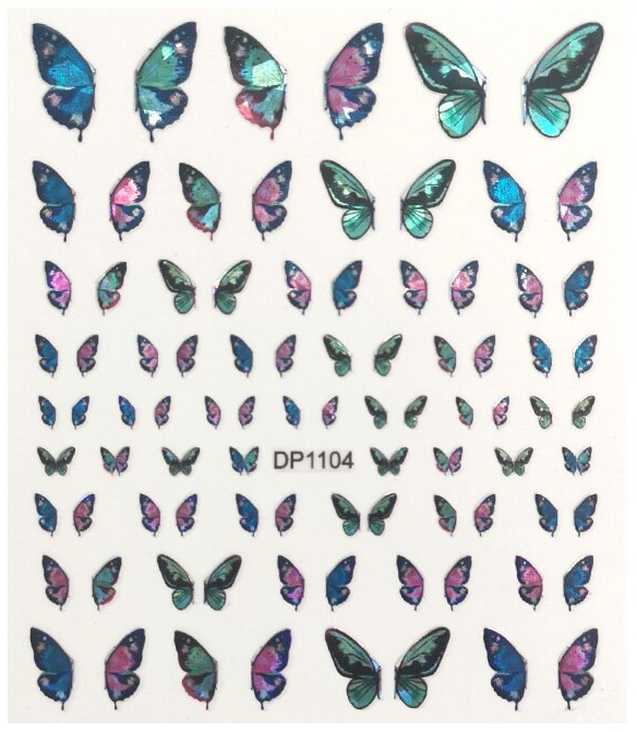 Butterfly Holographic Nail Art Sticker
