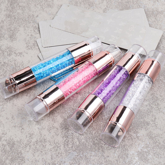 Jelly Silicone French Crystal Handle Nail Art Stamper