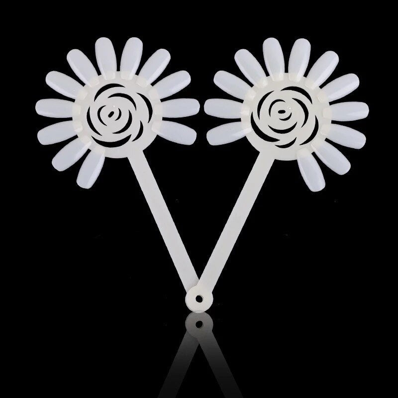 Clear Almond Oval Flower Nail Pop Sticks