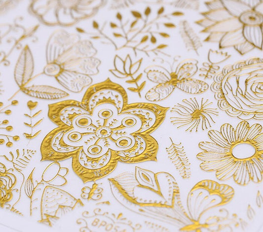 3D Embos Geometric Nail Art Sticker