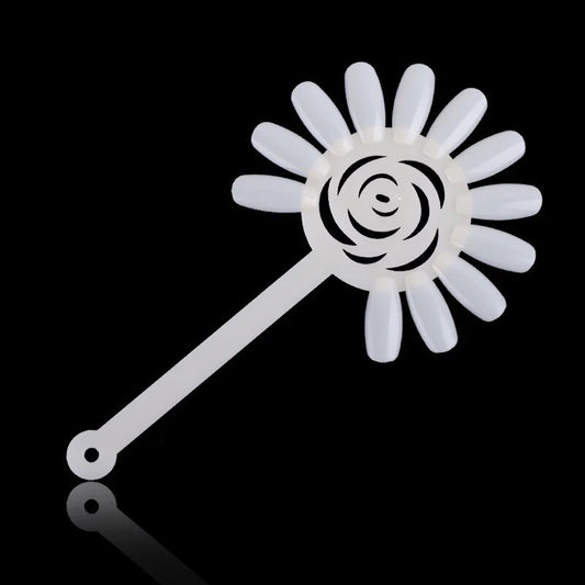 Clear Almond Oval Flower Nail Pop Sticks