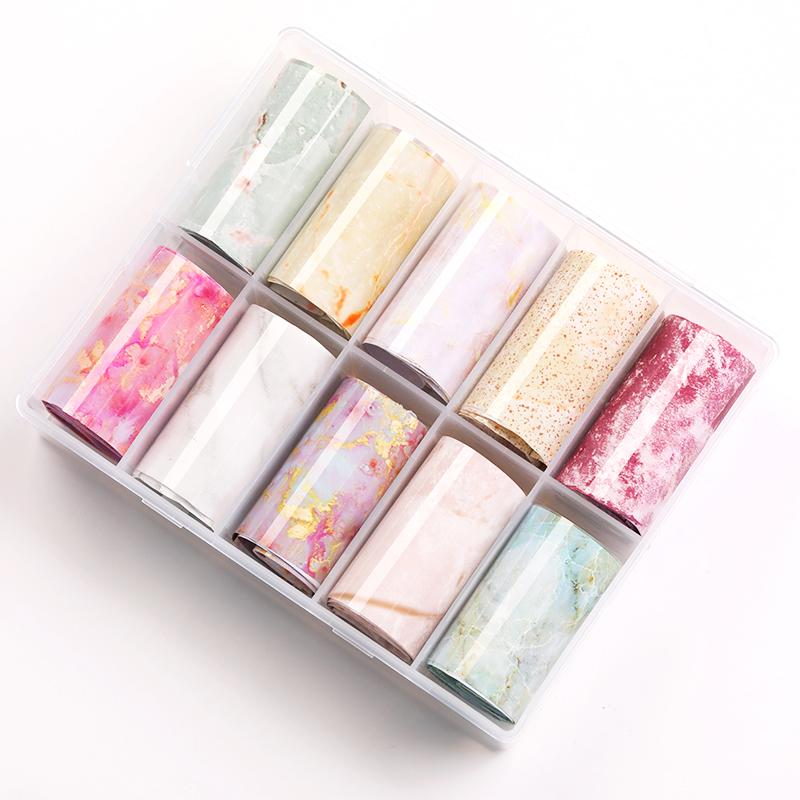 Marble Nail Art Foil Set Box