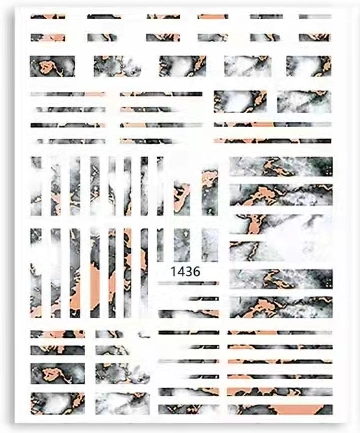 Abstract Marble Nail Art Sticker
