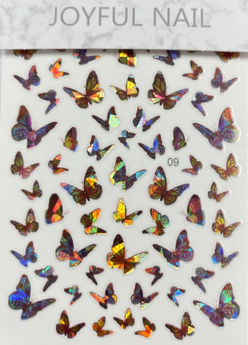 Holographic Butterfly Nail Art Sticker