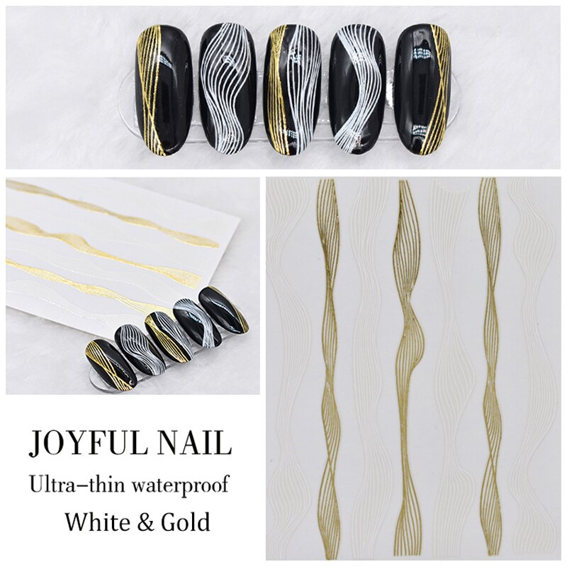 Waves Line Nail Art Sticker
