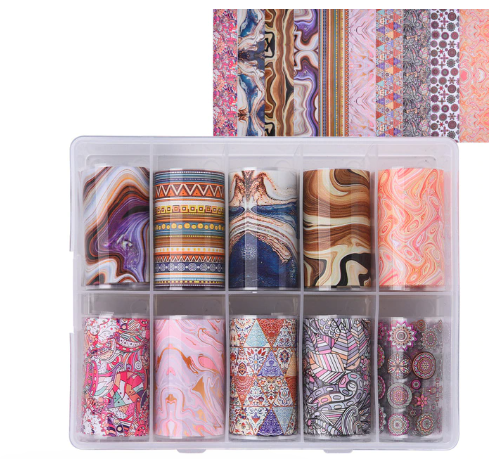 Paisley Marble Geometric 10pcs Foil Set Box