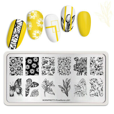 Pure World Born Pretty Nail Stamping Plate - L001