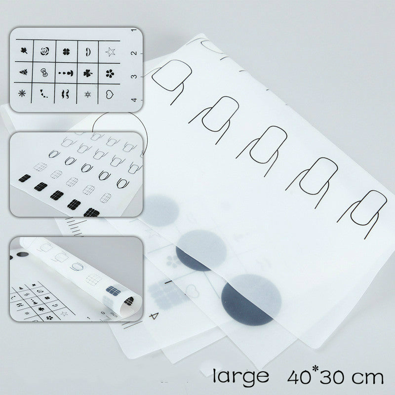 Silicone Nail Stamp Mat Nail Art Polish Transfer Pattern Pad - Mat E
