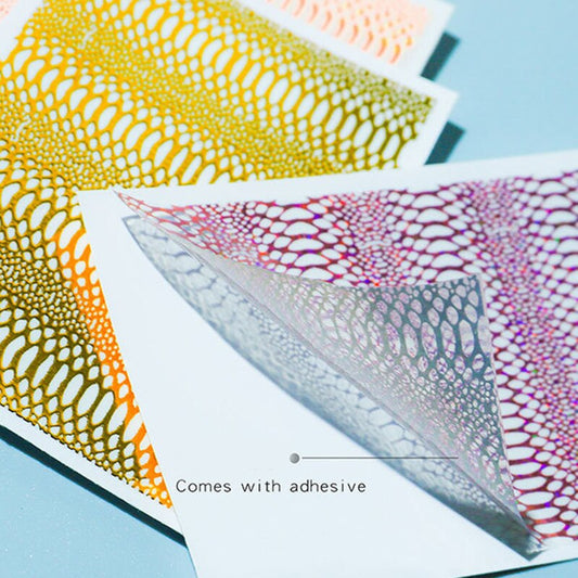 Neon Green Animal Snake Skin Nail Sticker