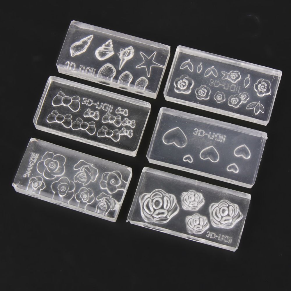 UV Gel Acrylic Mixed Shapes Template Nail Art Mold DIY Manicure 3D Silicone