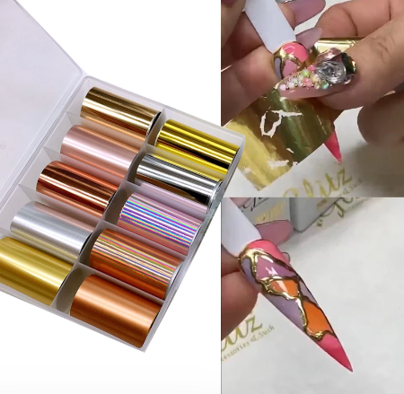 Metallic Nail Art Foil Set Box