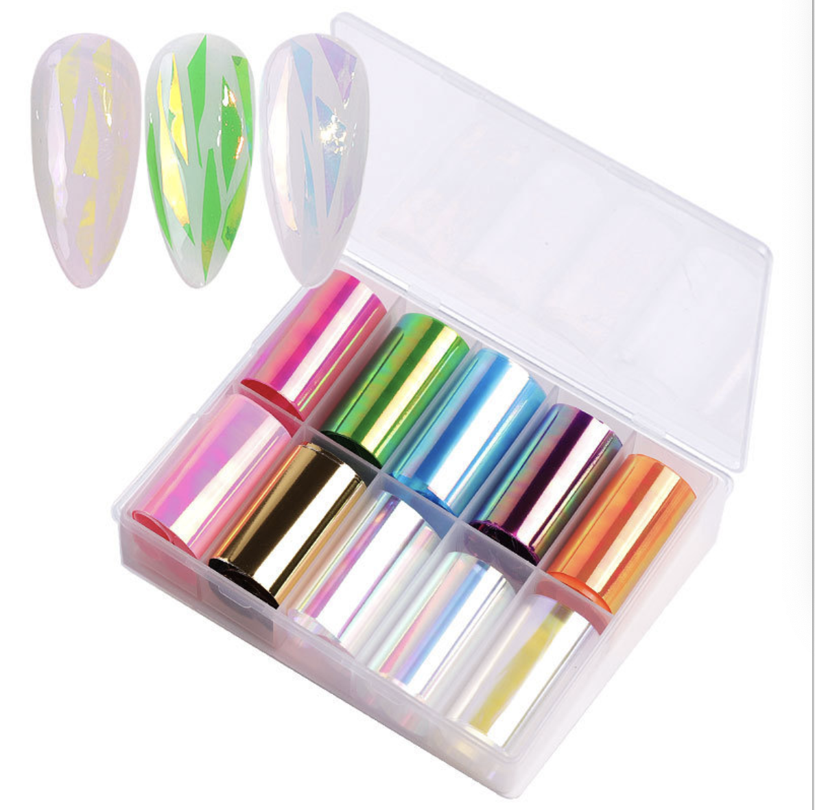 Angel Broken Glass Nail Art Foil Set Box