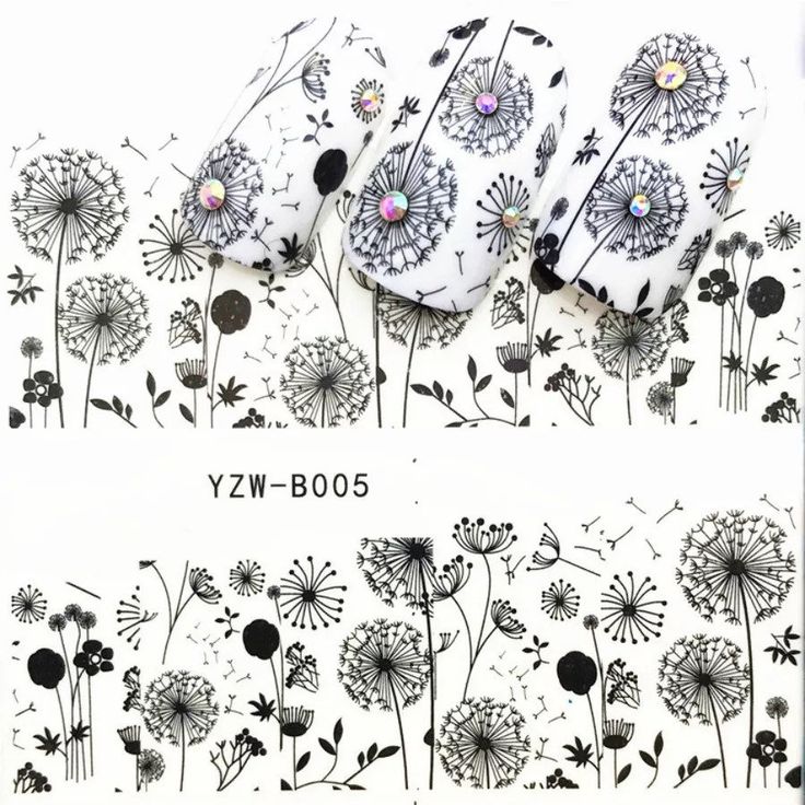 Dandelion Leaves Nail Decal