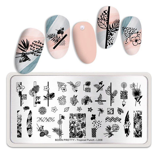 Texture Born Pretty Nail Stamping Plate - L006