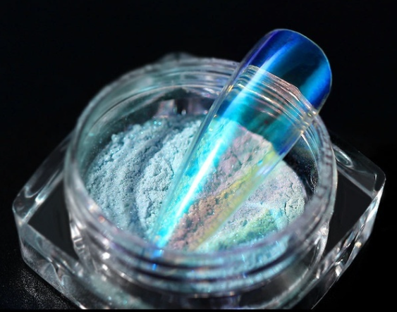 Ice Aurora Chrome Nail Powder