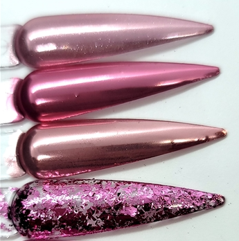 Light Pink Rose Gold Chrome Nail Powder
