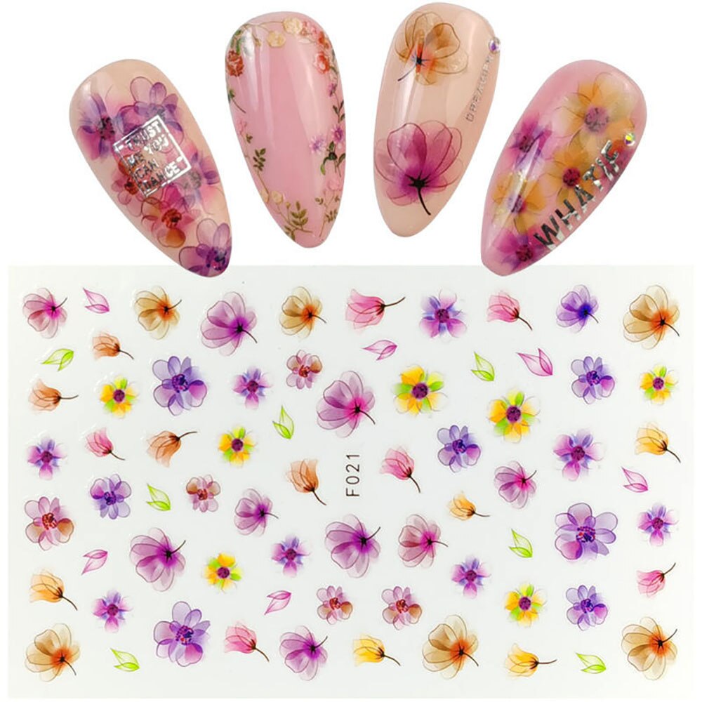 Flower Ink Modern Nail Sticker