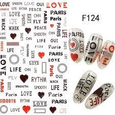 Words Text Nail Sticker