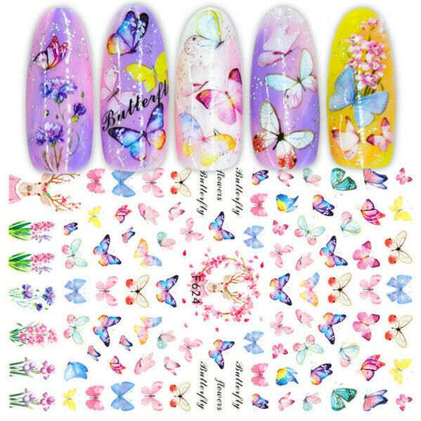 Flower Ink Modern Nail Sticker