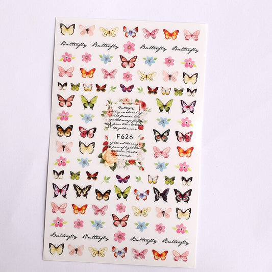 Flower Ink Modern Nail Sticker