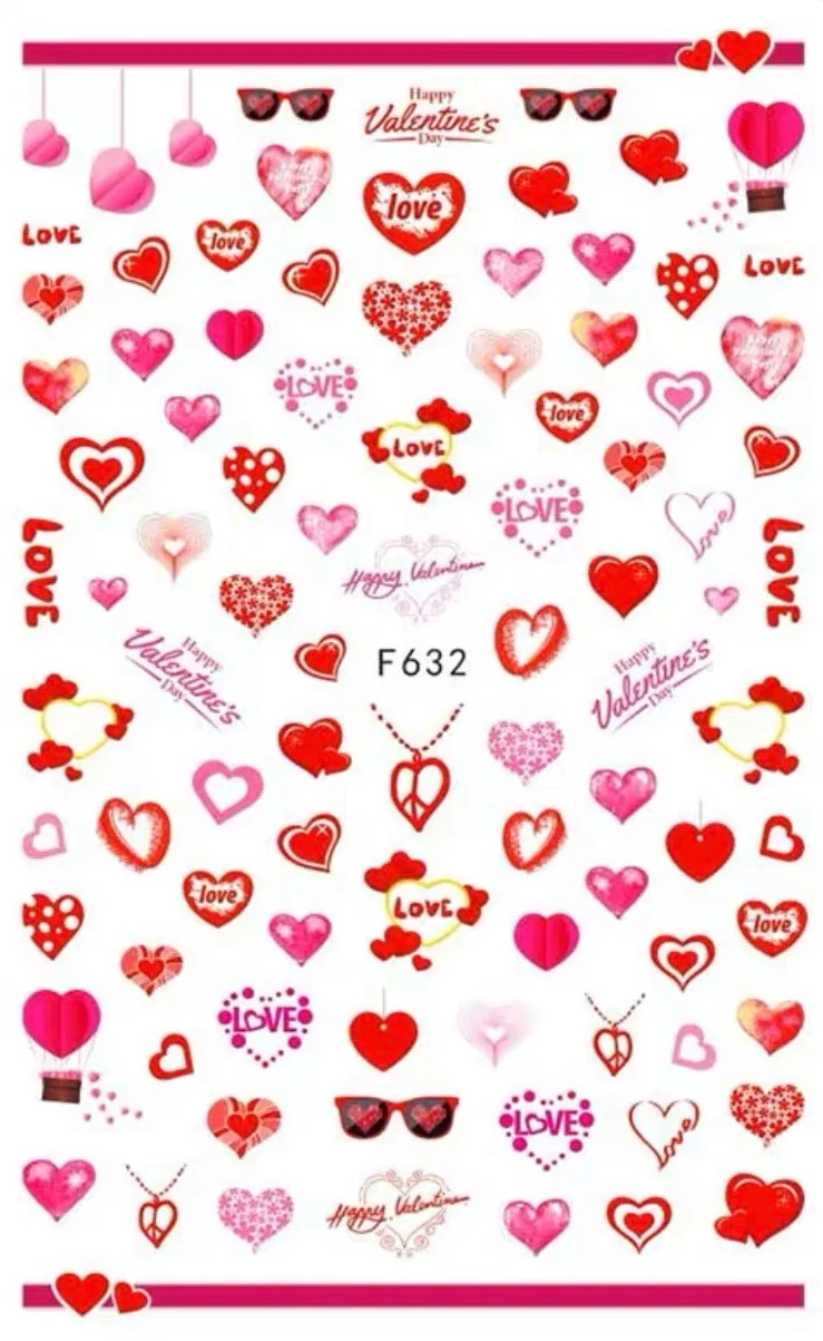 Rose Fashion Love Nail Sticker