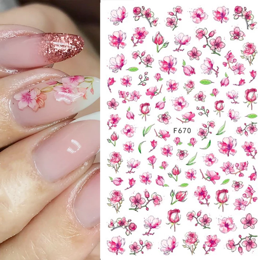 Leaves Flower Art Nail Sticker