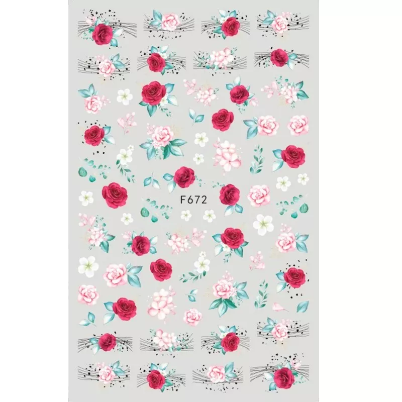 Leaves Flower Art Nail Sticker