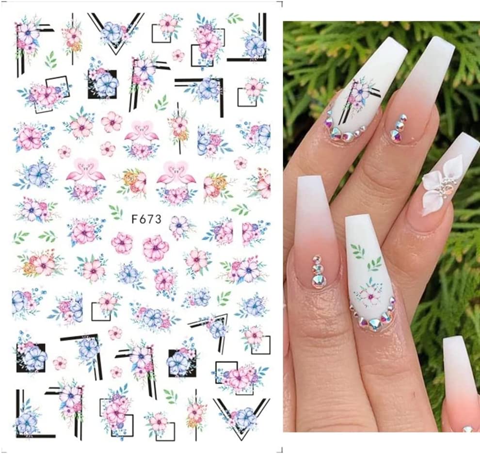 Leaves Flower Art Nail Sticker
