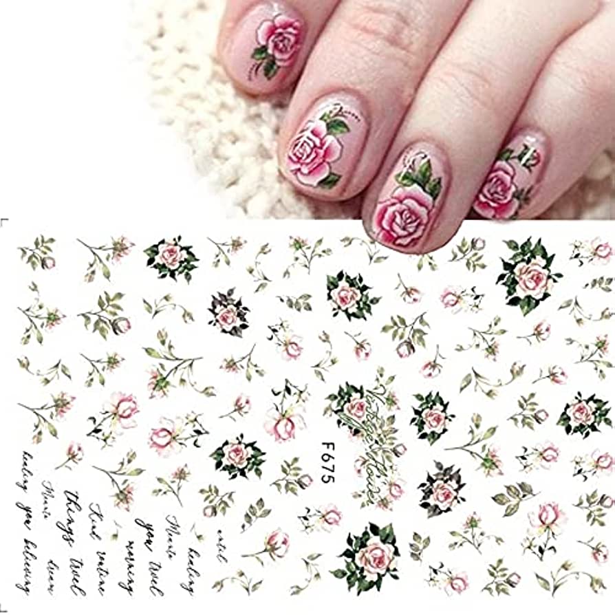 Flower Nail Sticker F675