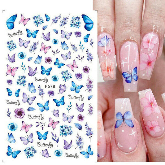Leaves Flower Art Nail Sticker