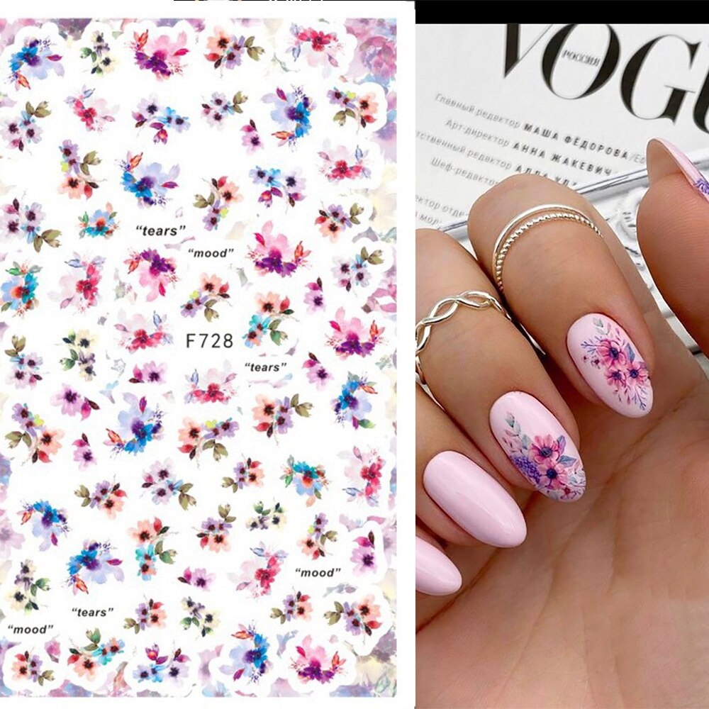 Leaves Flower Art Nail Sticker