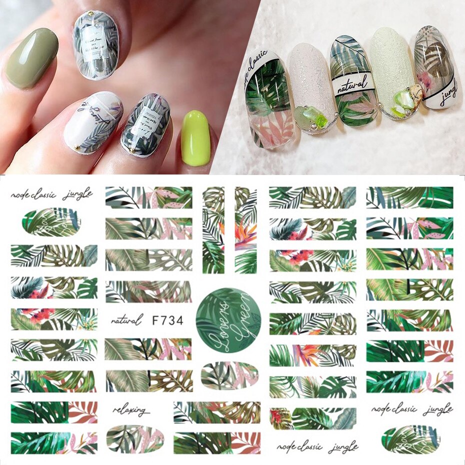Leaves Flower Art Nail Sticker