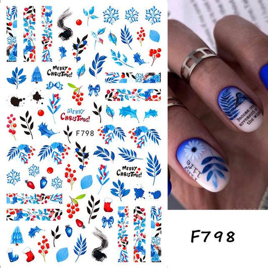 Leaves Flower Art Nail Sticker