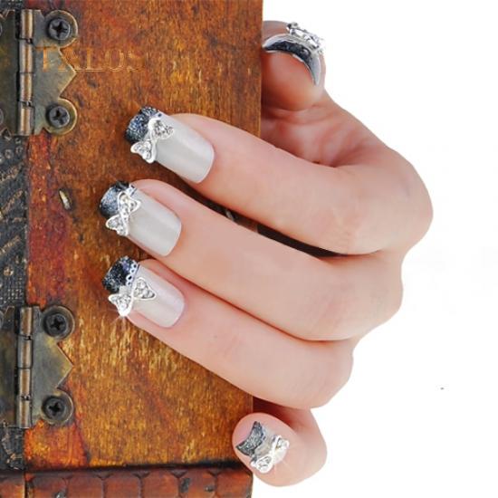 PB05 - Bows Rhinestones Charms Nail Art Decoration