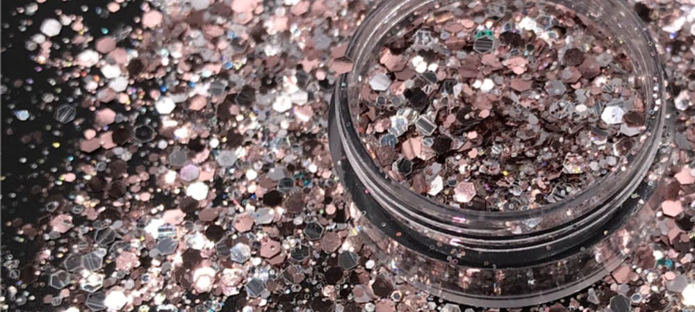 Popping Champers Rose Gold Chunky Glitter