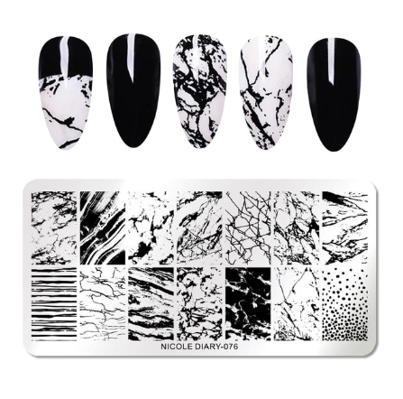 Nicole Diary Marble Stamping Plate ND076