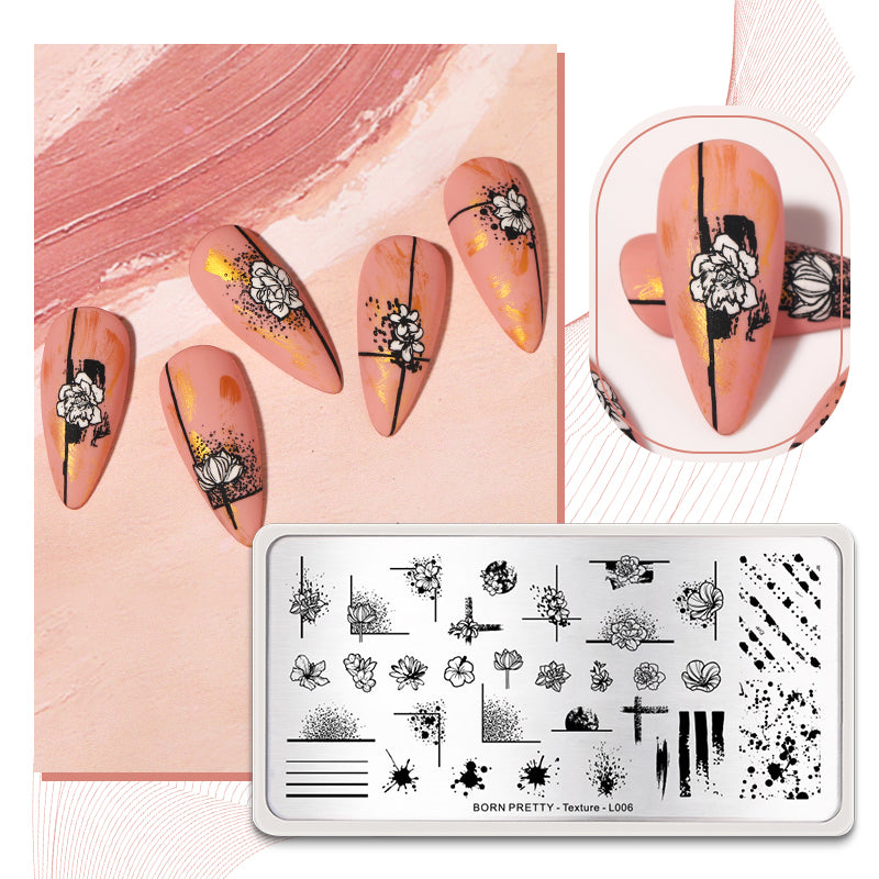 Texture Born Pretty Nail Stamping Plate - L006