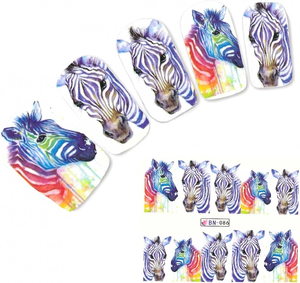 Zebra Wild Animal Nail Decal BN086