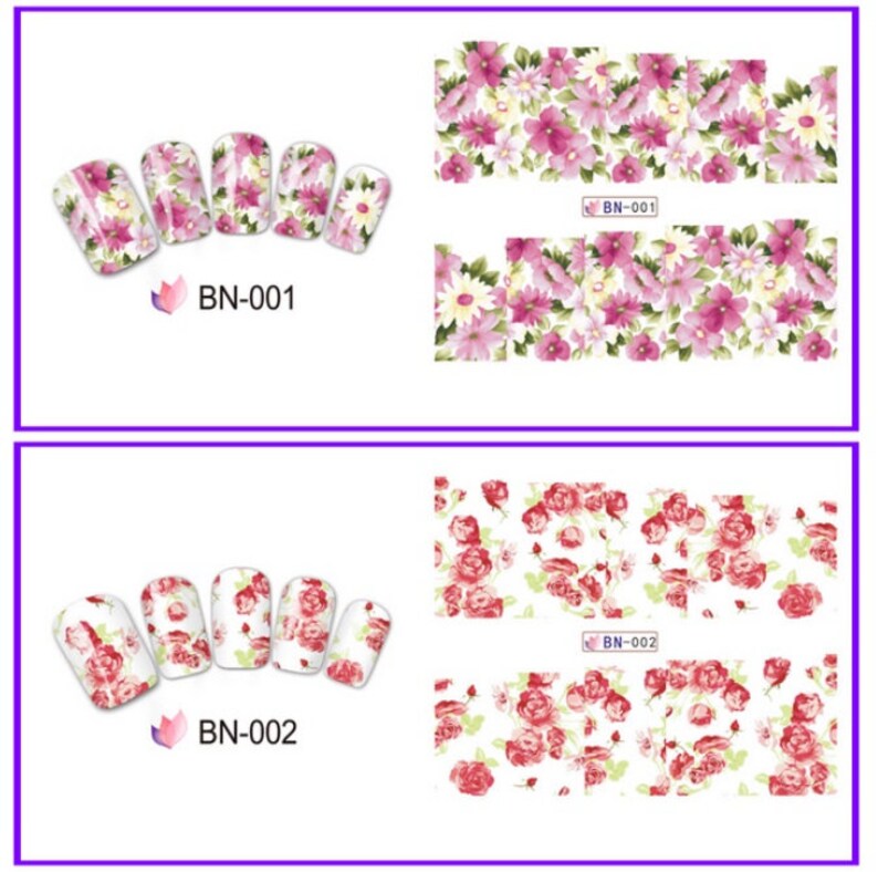 Flower Nail Decal Range BN001-12