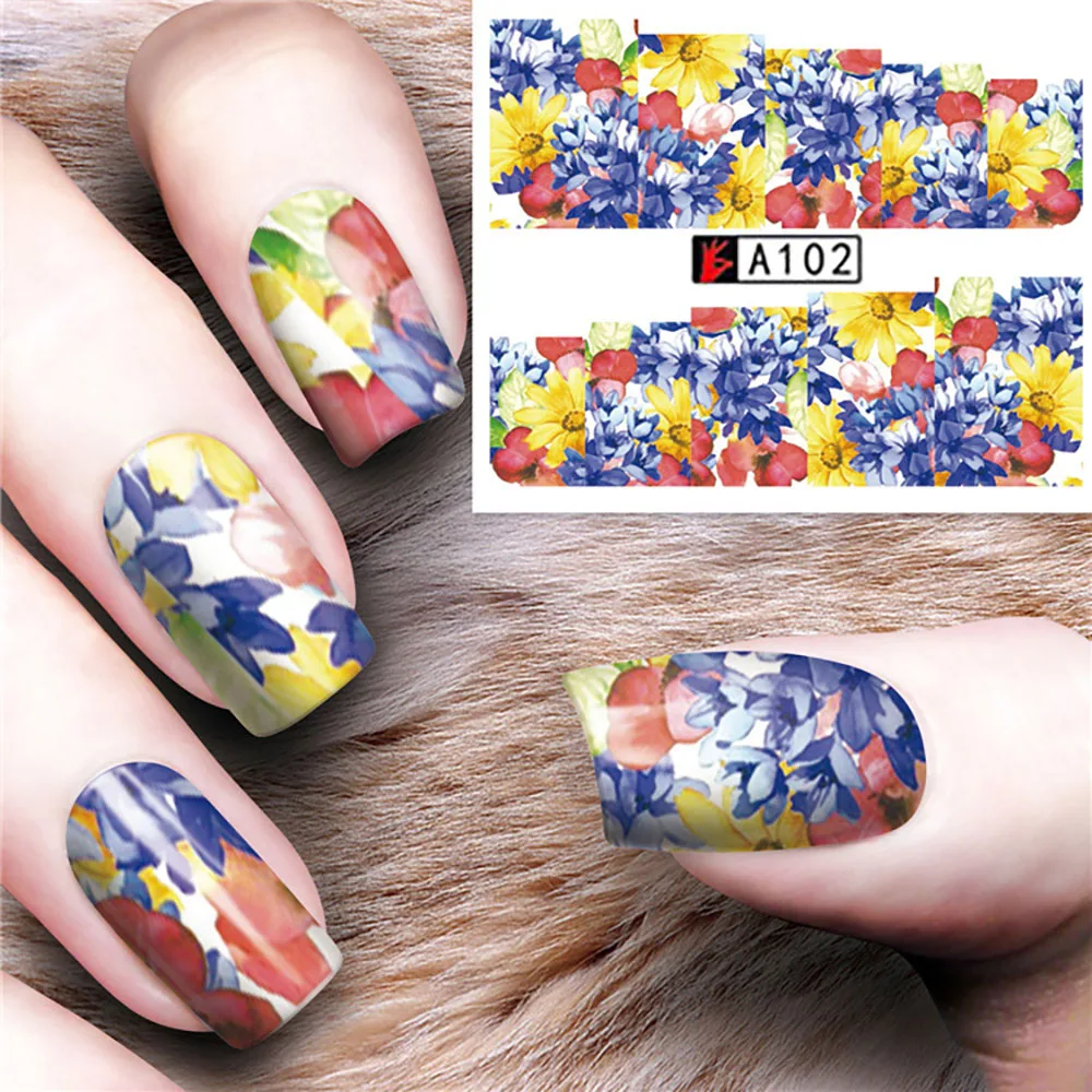Flower Nail Decal A102