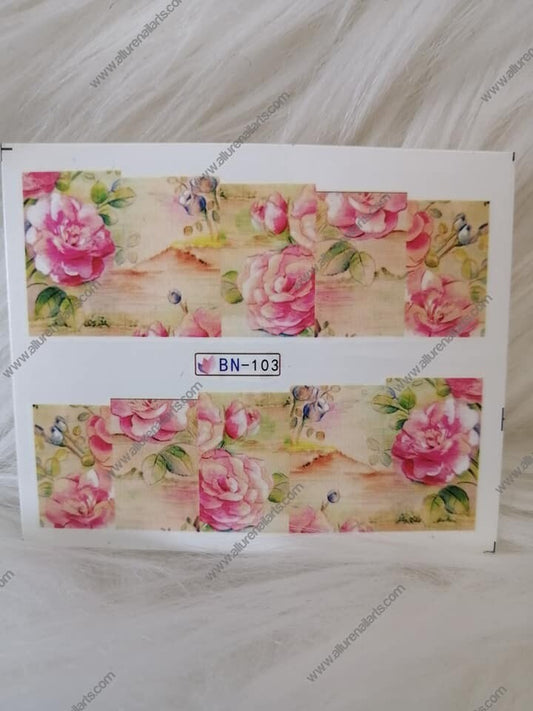 Floral Nail Decal BN103