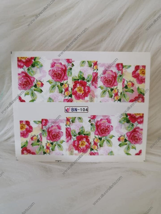 Floral Nail Decal BN104