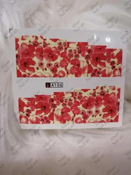 Flower Nail Decal A106