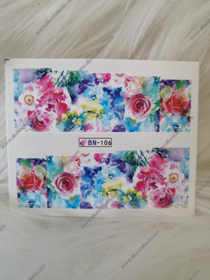 Floral Nail Decal BN106