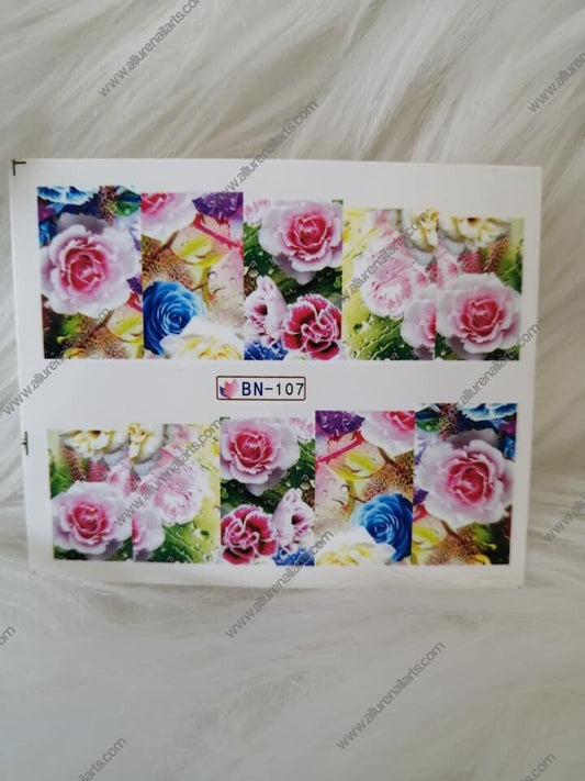 Floral Nail Decal BN107