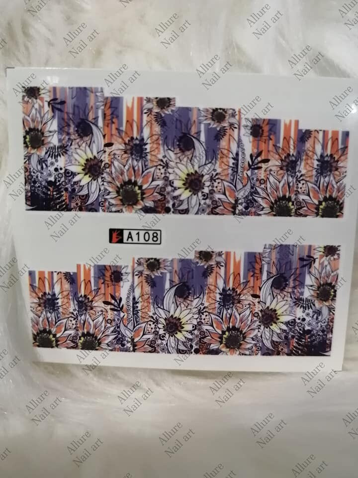 Flower Nail Decal A108