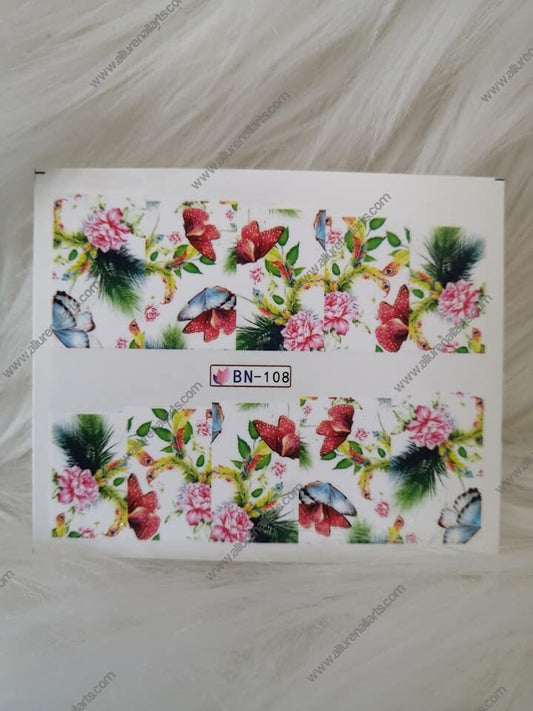 Floral Nail Decal BN108