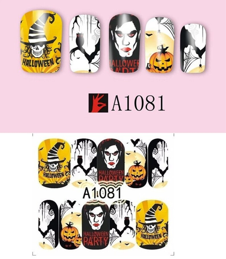 Halloween Nail Decal A1081