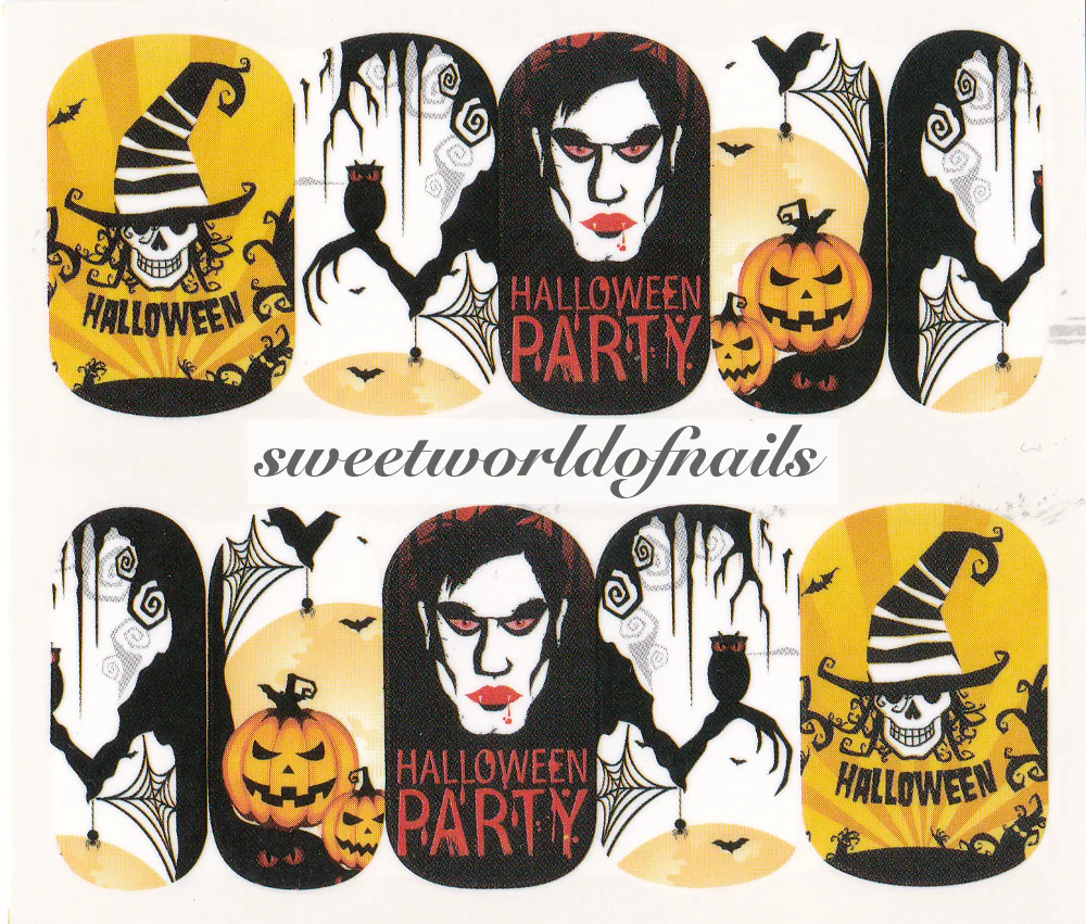 Halloween Nail Decal A1081